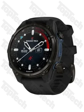 Garmin Descent Mk3i – 43 mm Carbon Gray DLC Titanium with Black Silicone Band