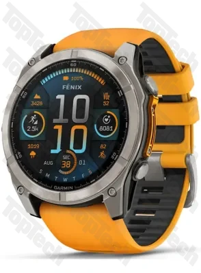 Garmin Fenix 8 51 Amoled Sapphire Titanium with Spark Orange/Grapphite Silicone Band