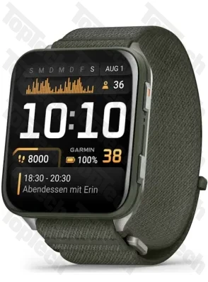 Garmin Venu X1 Moss with Titanium Caseback and Moss ComfortFit Nylon Band 
