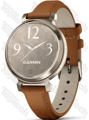 Garmin Lily® 2 Classic Cream Gold with Tan Leather Band
