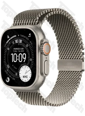 Apple Watch Ultra 3 49 мм Natural Titanium Milanese Natural Loop 