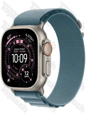Apple Watch Ultra 3 49 мм Natural Titanium Light Blue Alpine Loop