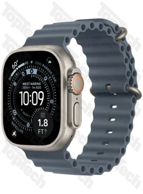 Apple Watch Ultra 3 49 мм Natural Titanium Anchor Blue Ocean Band