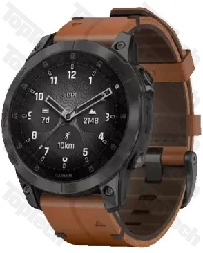 Garmin Epix Sapphire Gen 2 (черный титан/каштановый кожа)