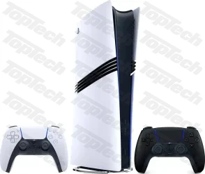 Sony PlayStation 5 Pro (2 геймпада, белый/черная полночь)