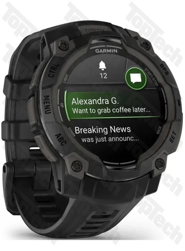 Garmin Instinct 3 – 45 mm, AMOLED Black with Black Band Garmin Instinct 3 – 45 mm, AMOLED Black with Black Band