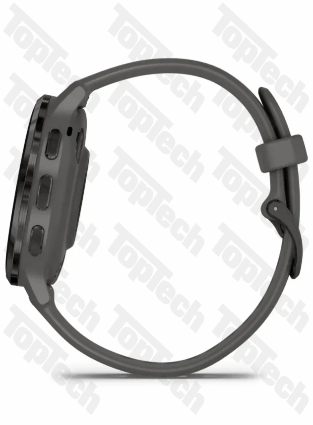 Garmin Venu 3S Slate Stainless Steel Bezel with Pebble Gray Case and Silicone Band