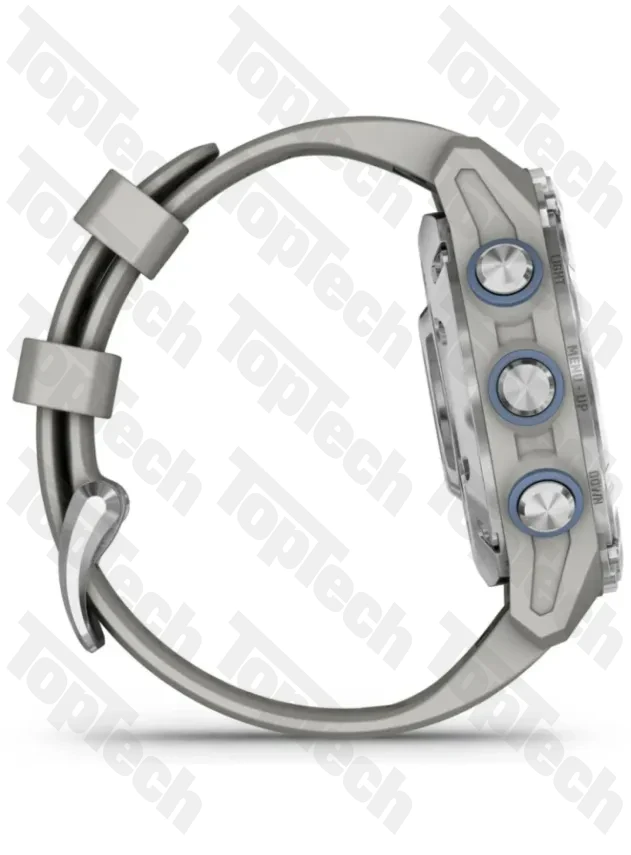 Garmin Descent Mk3 – 43 mm Stainless Steel with Fog Gray Silicone Band