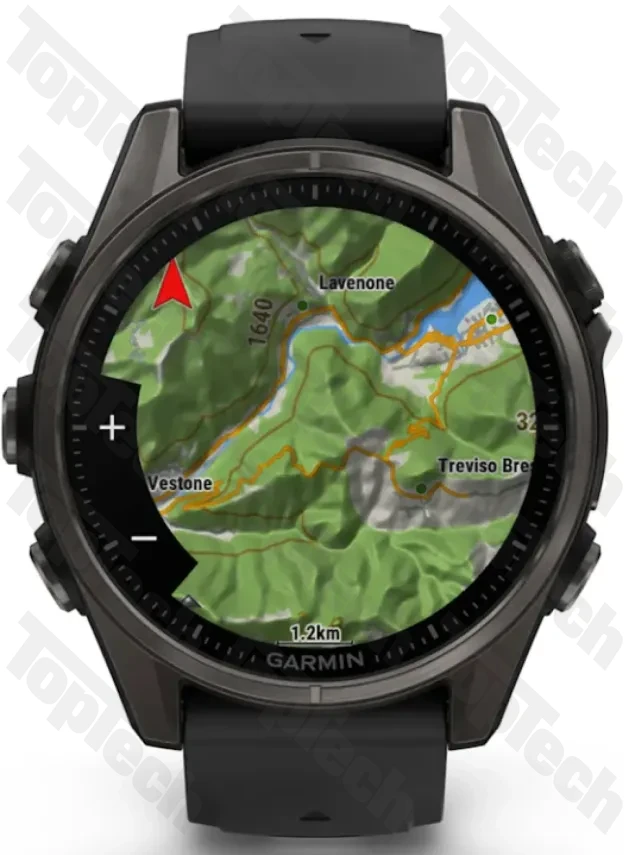 Garmin Fenix 8 43 Amoled Sapphire Carbon Gray DLC Titanium with Black/Pebble Gray Silicone