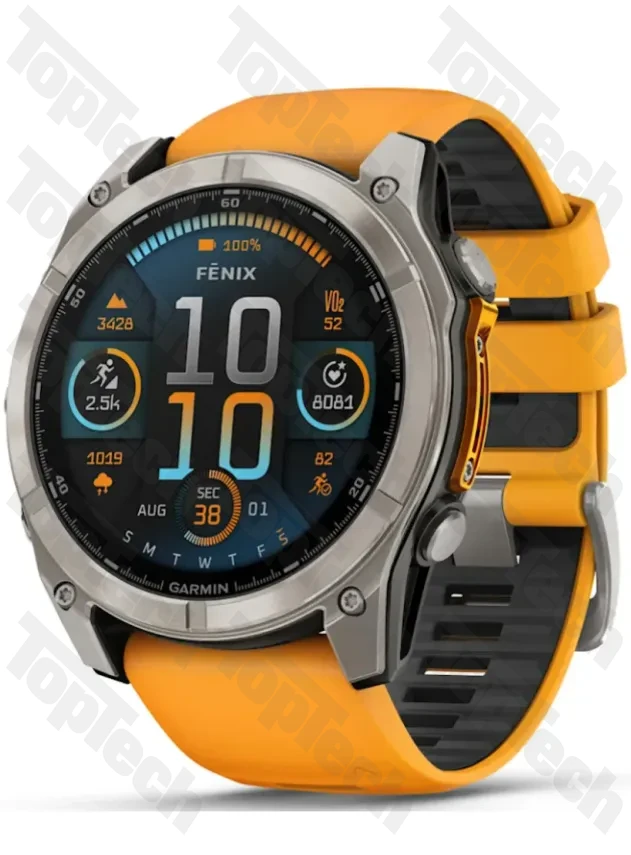 Garmin Fenix 8 51 Amoled Sapphire Titanium with Spark Orange/Grapphite Silicone Band