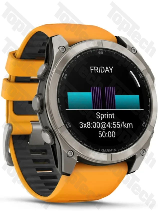 Garmin Fenix 8 51 Amoled Sapphire Titanium with Spark Orange/Grapphite Silicone Band