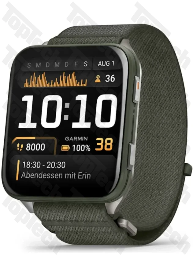 Garmin Venu X1 Moss with Titanium Caseback and Moss ComfortFit Nylon Band Garmin Venu X1 Moss with Titanium Caseback and Moss ComfortFit Nylon Band