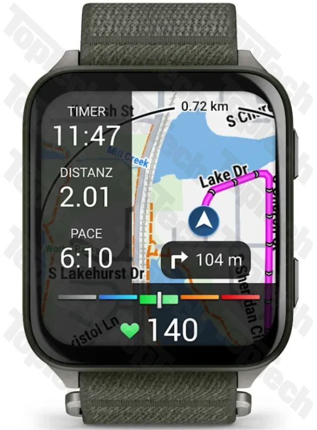 Garmin Venu X1 Moss with Titanium Caseback and Moss ComfortFit Nylon Band Garmin Venu X1 Moss with Titanium Caseback and Moss ComfortFit Nylon Band