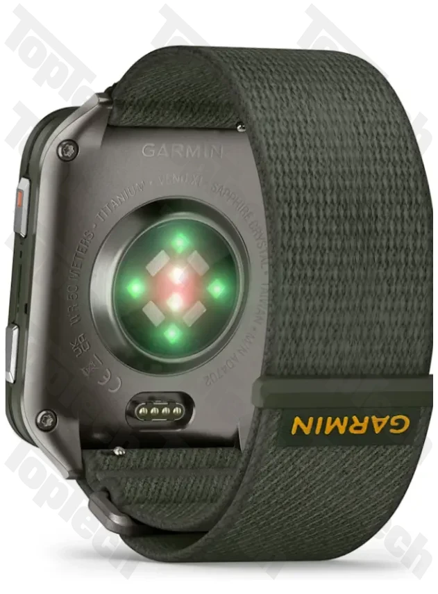 Garmin Venu X1 Moss with Titanium Caseback and Moss ComfortFit Nylon Band Garmin Venu X1 Moss with Titanium Caseback and Moss ComfortFit Nylon Band