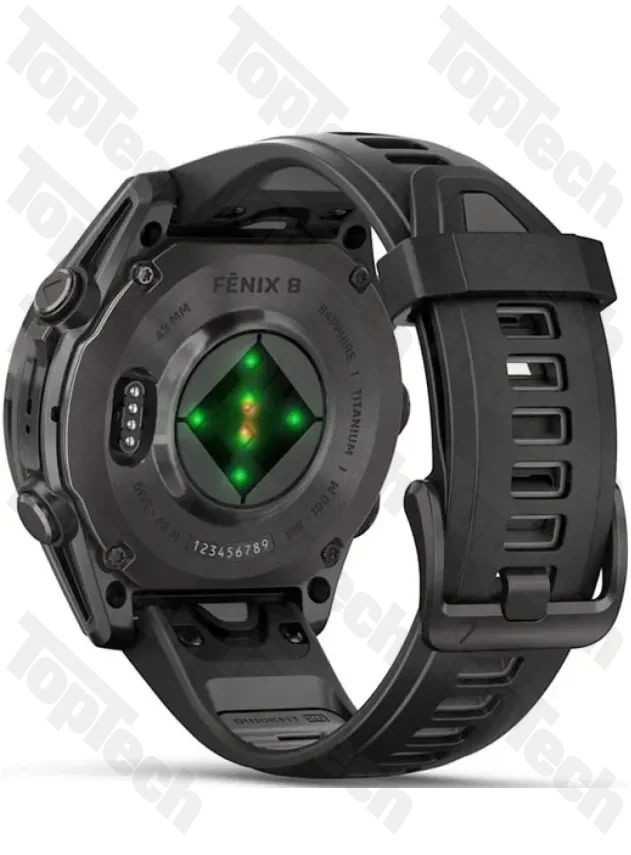 Garmin Fenix 8 47 Amoled Sapphire Carbon Gray DLC Titanium with Black/Pebble Gray Silicone