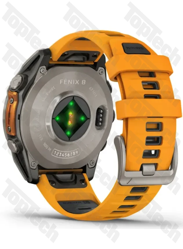 Garmin Fenix 8 47 Amoled Sapphire Titanium with Spark Orange/Grapphite Silicone Band