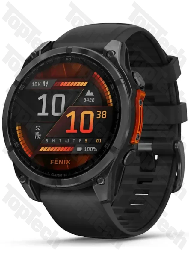 Garmin Fenix 8 47 Amoled Slate Gray with Black Silicone Band