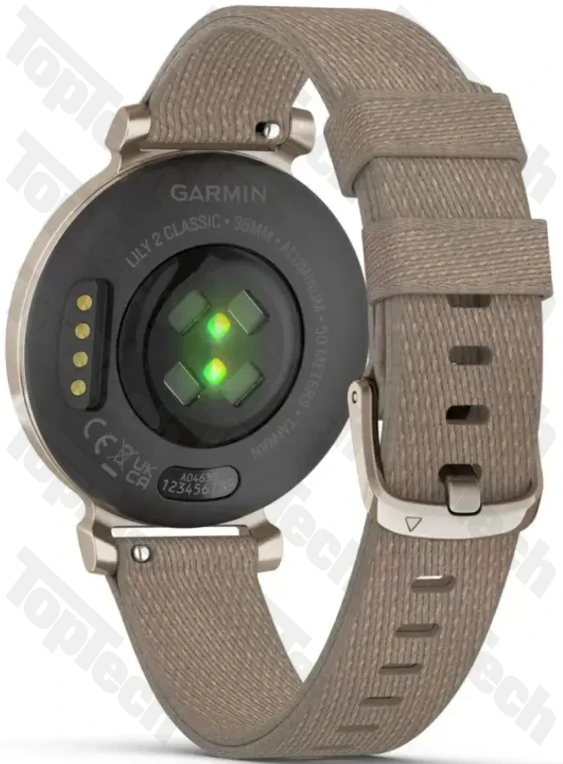 Garmin Lily® 2 Classic Cream Gold with Coffee Nylon Band Garmin Lily® 2 Classic Cream Gold with Coffee Nylon Band