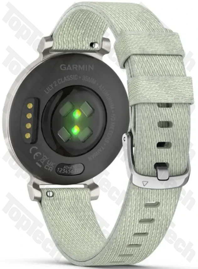 Garmin Lily® 2 Classic Silver with Sage Gray Nylon Band Garmin Lily® 2 Classic Silver with Sage Gray Nylon Band
