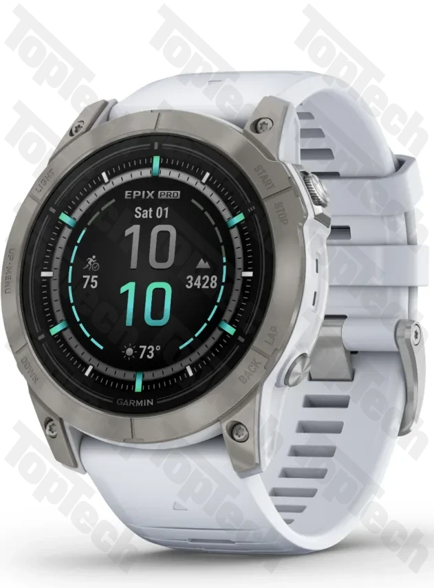 Garmin epix Pro Gen 2 Sapphire Edition 51 mm Titanium with Whitestone Band Garmin epix Pro Gen 2 Sapphire Edition 51 mm Titanium with Whitestone Band
