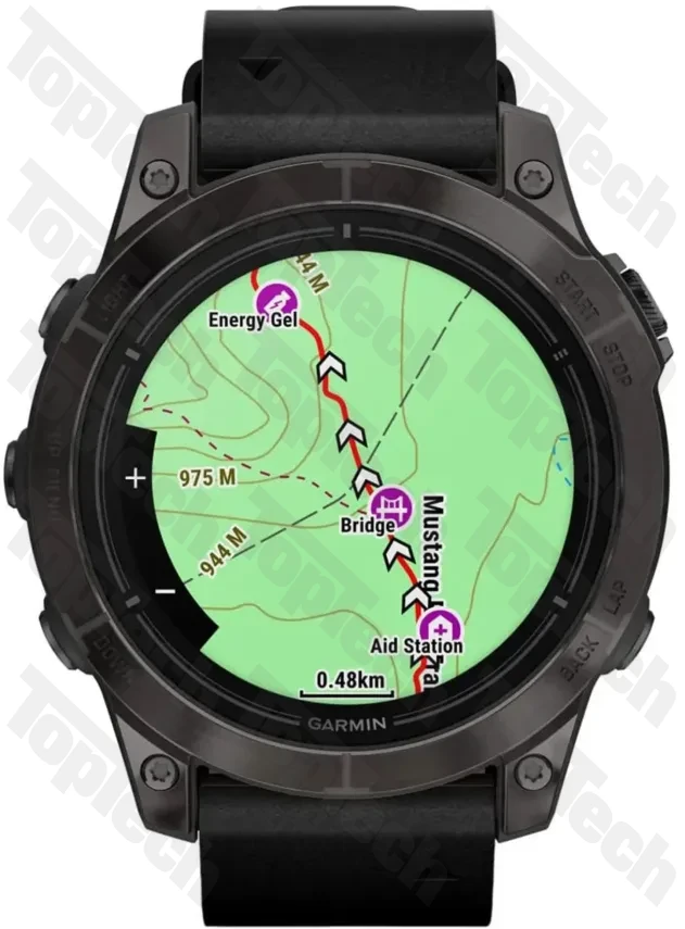 Garmin Epix Pro 2 47 Sapphire Carbon Gray Black Leather Band Garmin Epix Pro 2 47 Sapphire Carbon Gray Black Leather Band