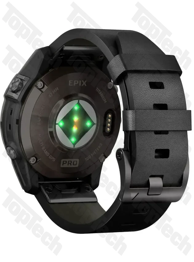Garmin Epix Pro 2 47 Sapphire Carbon Gray Black Leather Band Garmin Epix Pro 2 47 Sapphire Carbon Gray Black Leather Band