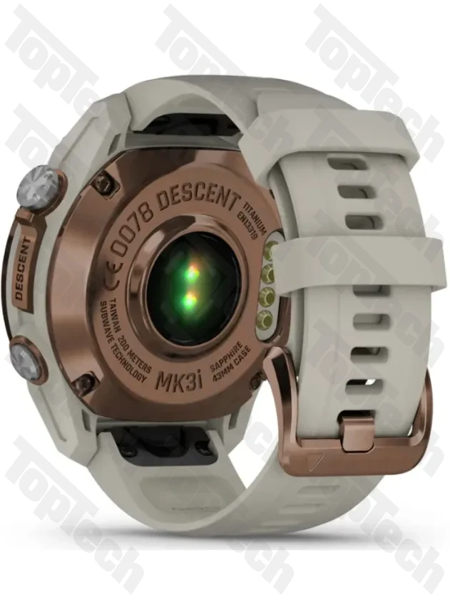 Garmin Descent Mk3i – 43 mm Bronze PVD Titanium with French Gray Silicone Band Garmin Descent Mk3i – 43 mm Bronze PVD Titanium with French Gray Silicone Band