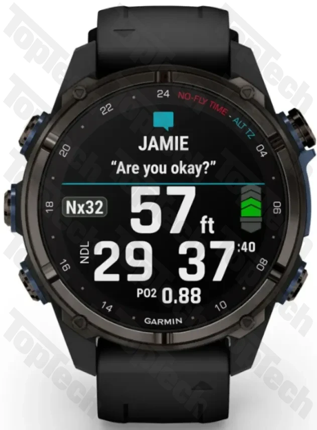Garmin Descent Mk3i – 43 mm Carbon Gray DLC Titanium with Black Silicone Band