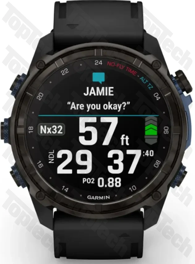 Garmin Descent Mk3i – 51 mm Carbon Gray DLC Titanium with Black Silicone Band