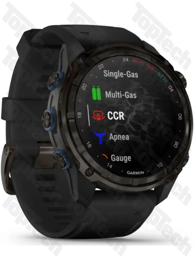 Garmin Descent Mk3i – 51 mm Carbon Gray DLC Titanium with Black Silicone Band