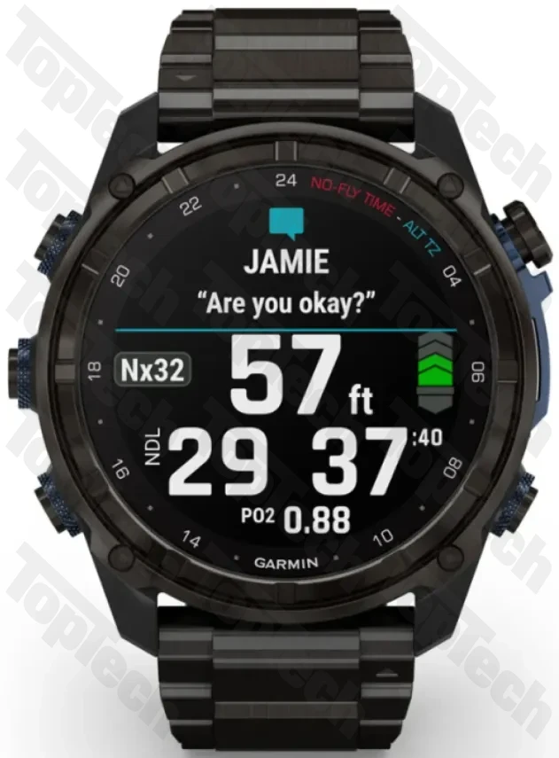 Garmin Descent Mk3i – 51 mm Carbon Gray DLC Titanium with DLC Titanium Band