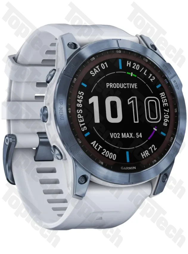 Garmin Fenix 7X Sapphire Solar Mineral Blue DLC Titanium / Whitestone Band Garmin Fenix 7X Sapphire Solar Mineral Blue DLC Titanium / Whitestone Band