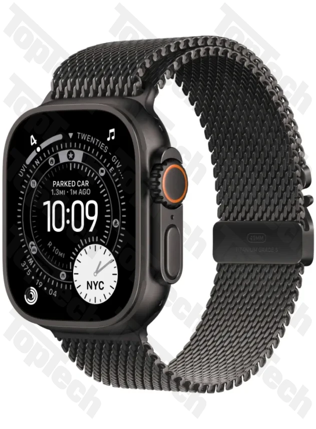 Apple Watch Ultra 3 49 мм Black Titanium Milanese Loop Black