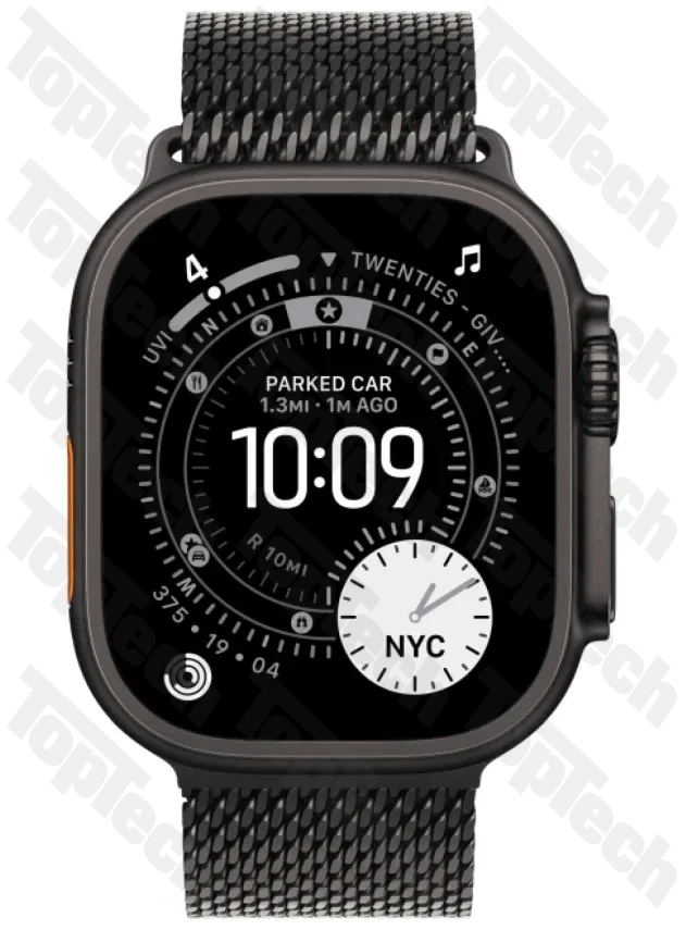 Apple Watch Ultra 3 49 мм Black Titanium Milanese Loop Black