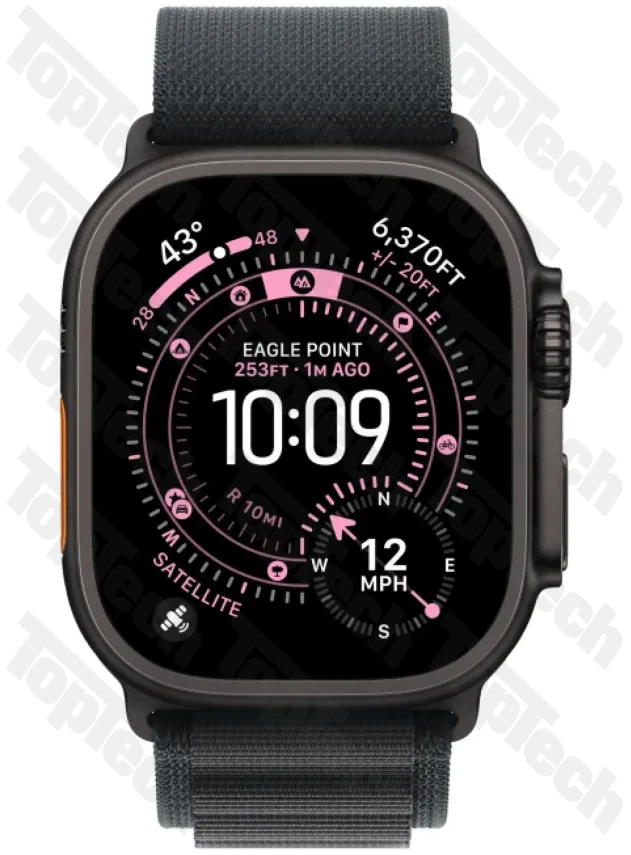 Apple Watch Ultra 3 49 мм Black Titanium Black Alpine Loop