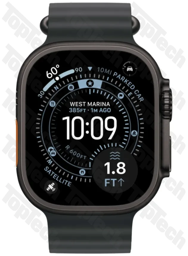 Apple Watch Ultra 3 49 мм Black Titanium Black Ocean Band
