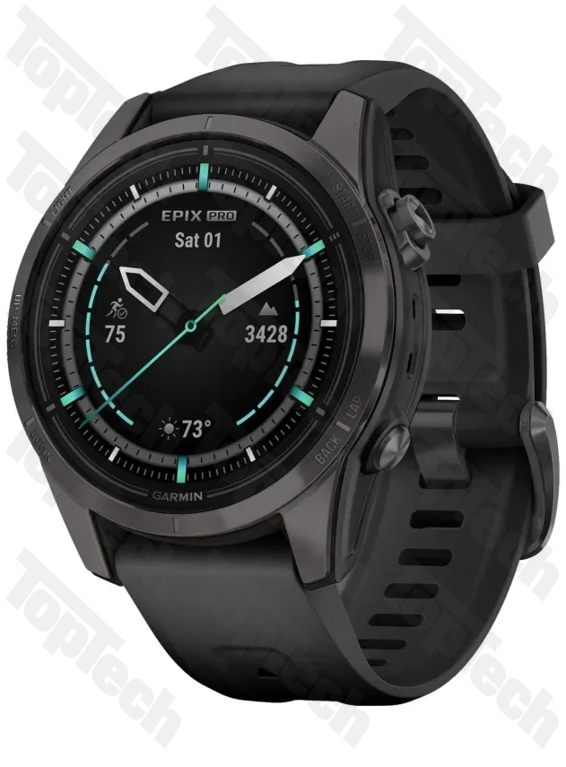 Garmin Epix Pro Gen 2 Sapphire Edition 42 mm Carbon Gray DLC Titanium with Black Band