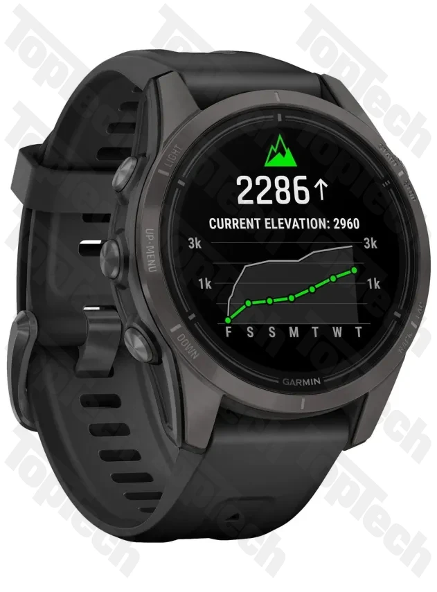 Garmin Epix Pro Gen 2 Sapphire Edition 42 mm Carbon Gray DLC Titanium with Black Band