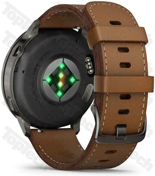 Garmin Venu 4 45 мм (черный/коричневый кожаный) Garmin Venu 4 45 мм (черный/коричневый кожаный)