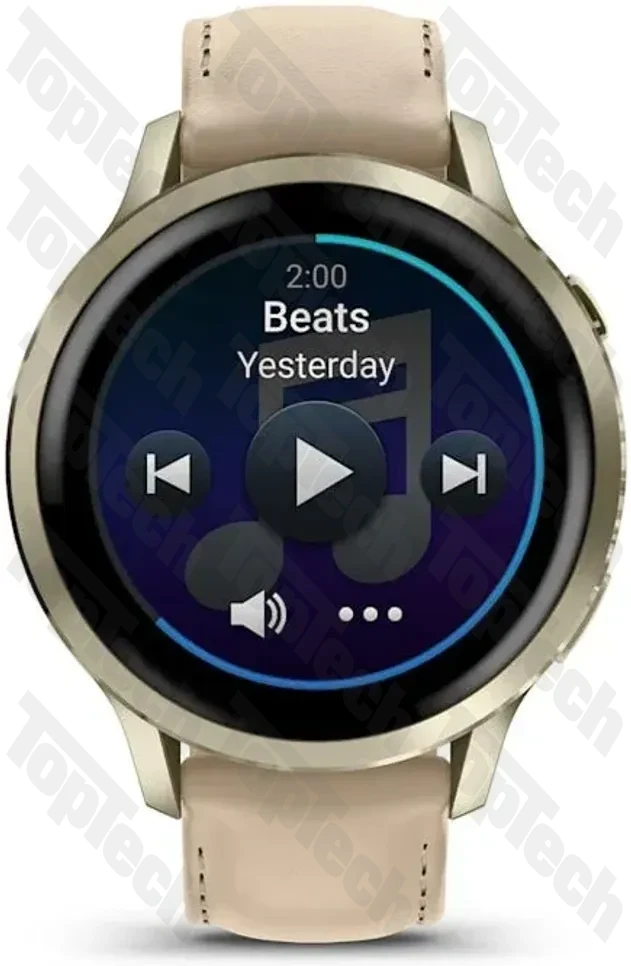 Garmin Venu 4 41 мм (золотистый/песочный кожаный)