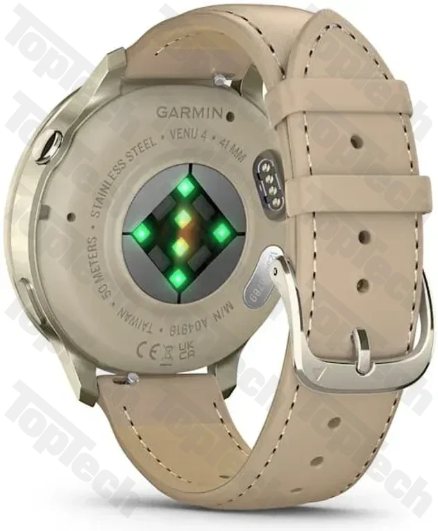 Garmin Venu 4 41 мм (золотистый/песочный кожаный)