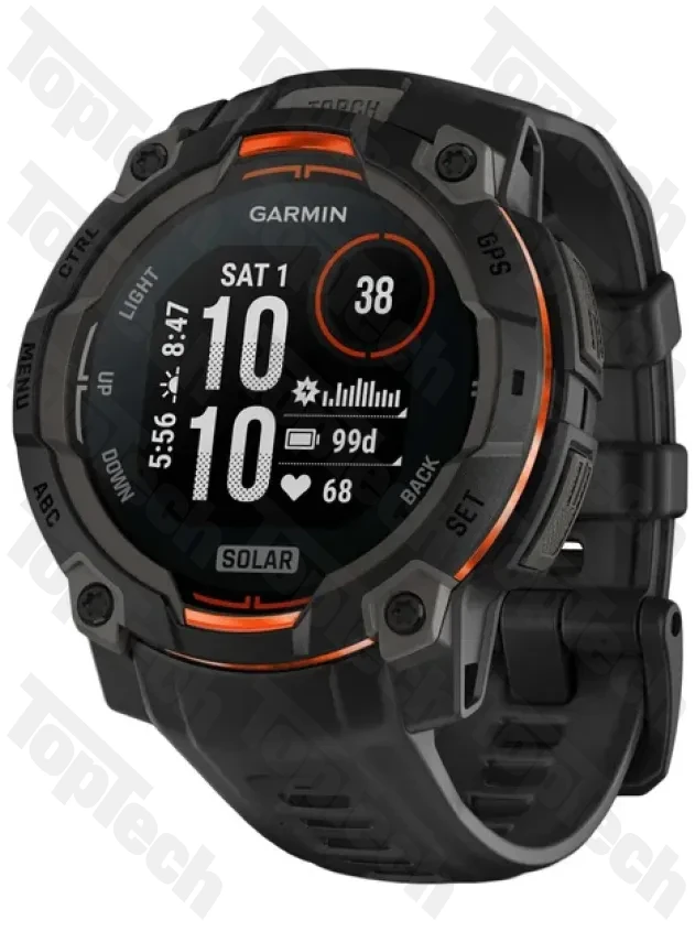 Garmin Instinct 3 – 45 mm, Solar Black with Black Band Garmin Instinct 3 – 45 mm, Solar Black with Black Band