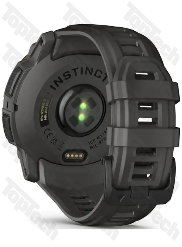 Garmin Instinct 3 – 50 mm, Solar Black with Charcoal Band Garmin Instinct 3 – 50 mm, Solar Black with Charcoal Band