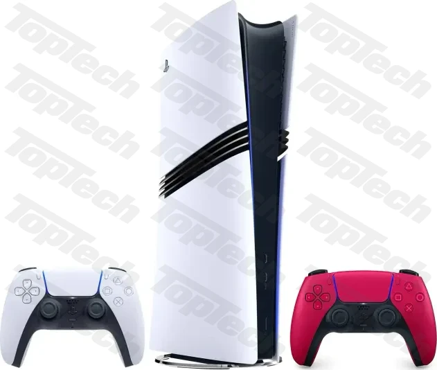 Sony PlayStation 5 Pro (2 геймпада, белый/космический красный) Sony PlayStation 5 Pro (2 геймпада, белый/космический красный)