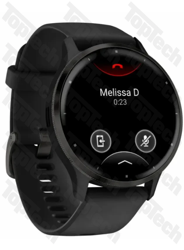 Garmin Venu 3 Slate Stainless Steel Bezel with Black Case and Silicone Band