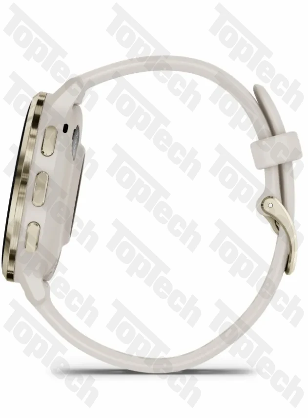 Garmin Venu 3S Soft Gold Stainless Steel Bezel with Ivory Case and Silicone Band