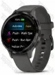 Garmin Venu 3S Slate Stainless Steel Bezel with Pebble Gray Case and Silicone Band