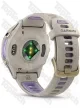 Garmin Forerunner 970 Soft Gold Titanium with French Gray Case and French Gray/Translucent Indigo Band