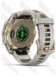 Garmin Fenix 8 43 AMOLED Sapphire, Soft Gold with Fog Gray/Dark Sandstone Silicone Band