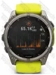 Garmin Fenix 8 51 Solar Sapphire Carbon Gray DLC Titanium with Amp Yellow/Graphite Silicone Band